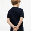 Maglietta con logo a strisce e bandiera per bambini