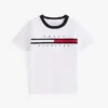 Maglietta con logo a strisce e bandiera per bambini Maglietta con logo a strisce e bandiera per bambini
