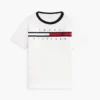 Maglietta con logo a strisce e bandiera per bambini Maglietta con logo a strisce e bandiera per bambini