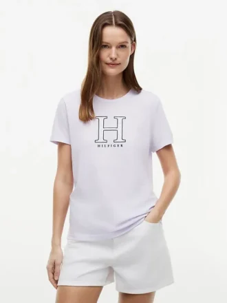 Maglietta con logo H floreale