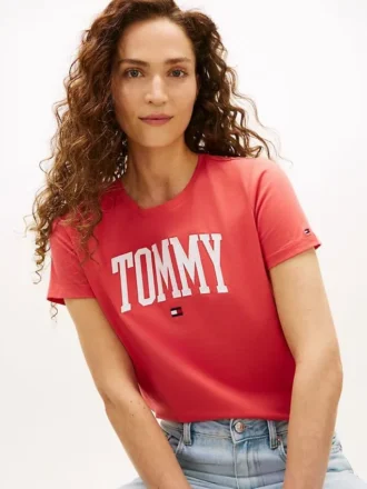 Maglietta con logo Varsity Tommy
