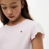 Maglietta da bambino con maniche rifinite a foglia di lattuga