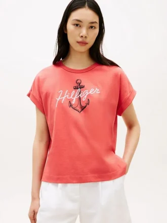 Maglietta Dolman con logo Hilfiger Anchor