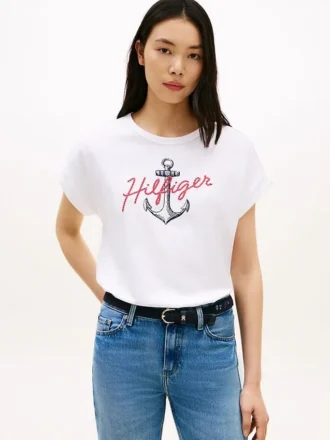 Maglietta Dolman con logo Hilfiger Anchor