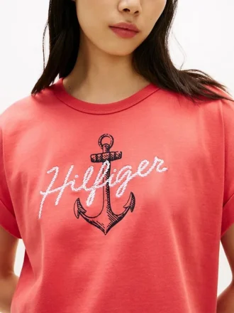 Maglietta Dolman con logo Hilfiger Anchor