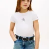 Maglietta per bambini con bandiera a stelle e strisce in strass Maglietta per bambini con bandiera a stelle e strisce in strass