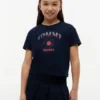 Maglietta per bambini con logo Tommy in strass Maglietta per bambini con logo Tommy in strass