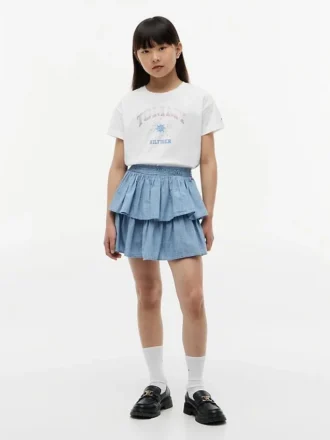 Maglietta per bambini con logo Tommy in strass