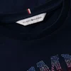 Maglietta per bambini con logo Tommy in strass Maglietta per bambini con logo Tommy in strass