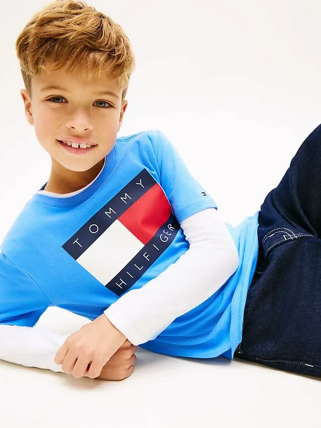 Maglietta Tommy Flag Logo per bambini Maglietta Tommy Flag Logo per bambini