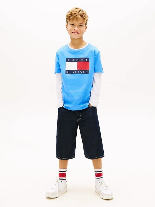 Maglietta Tommy Flag Logo per bambini Maglietta Tommy Flag Logo per bambini