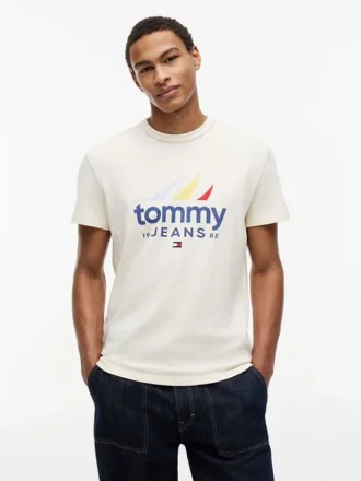 Maglietta Tommy Jeans con logo Sailing