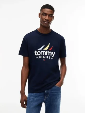 Maglietta Tommy Jeans con logo Sailing