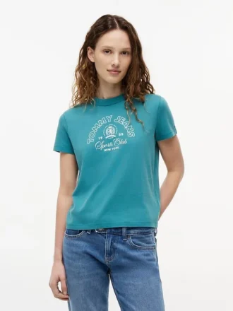 Maglietta Tommy Jeans con logo Sports Club