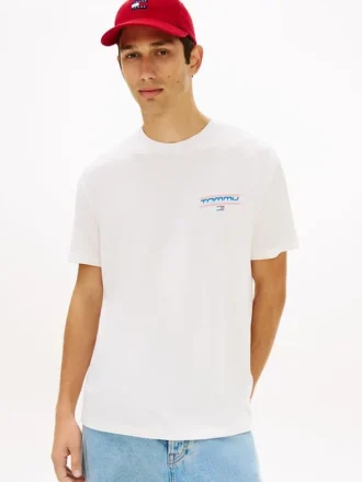 Maglietta Tommy Jeans Fitness con stampa