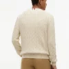 Maglione a collo rotondo con lavorazione a trecce