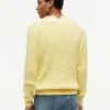 Maglione a collo rotondo con lavorazione a trecce