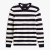 Maglione a maglia all’uncinetto a righe dal taglio comodo