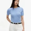 Maglione a maniche corte con lavorazione a trecce Maglione a maniche corte con lavorazione a trecce