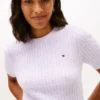 Maglione a maniche corte con lavorazione a trecce Maglione a maniche corte con lavorazione a trecce