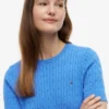 Maglione a maniche corte con lavorazione a trecce Maglione a maniche corte con lavorazione a trecce