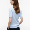 Maglione a maniche corte con lavorazione a trecce Maglione a maniche corte con lavorazione a trecce