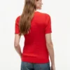 Maglione a maniche corte con lavorazione a trecce