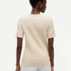 Maglione a maniche corte con lavorazione a trecce Maglione a maniche corte con lavorazione a trecce