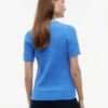 Maglione a maniche corte con lavorazione a trecce Maglione a maniche corte con lavorazione a trecce