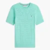 Maglione a maniche corte con lavorazione a trecce Maglione a maniche corte con lavorazione a trecce