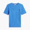 Maglione a maniche corte con lavorazione a trecce Maglione a maniche corte con lavorazione a trecce