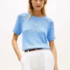 Maglione a maniche corte in maglia larga Maglione a maniche corte in maglia larga