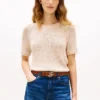 Maglione a maniche corte in maglia larga Maglione a maniche corte in maglia larga