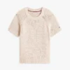 Maglione a maniche corte in maglia larga Maglione a maniche corte in maglia larga