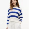 Maglione a righe con lavorazione a trecce Tommy Jeans