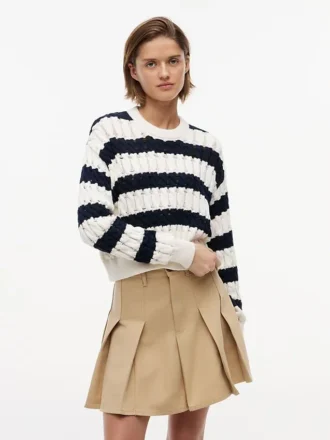 Maglione a righe con lavorazione a trecce Tommy Jeans
