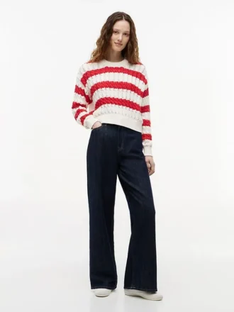 Maglione a righe con lavorazione a trecce Tommy Jeans