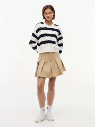 Maglione a righe con lavorazione a trecce Tommy Jeans