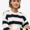 Maglione a righe con lavorazione a trecce Tommy Jeans