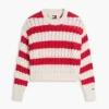 Maglione a righe con lavorazione a trecce Tommy Jeans
