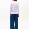 Maglione a righe con scollo a barchetta Maglione a righe con scollo a barchetta