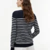 Maglione a righe con scollo a barchetta Maglione a righe con scollo a barchetta