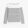 Maglione a righe con scollo a barchetta Maglione a righe con scollo a barchetta