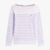 Maglione a righe con scollo a barchetta Maglione a righe con scollo a barchetta