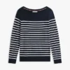 Maglione a righe con scollo a barchetta Maglione a righe con scollo a barchetta