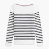 Maglione a righe con scollo a barchetta Maglione a righe con scollo a barchetta