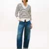 Maglione a righe con scollo a V Maglione a righe con scollo a V