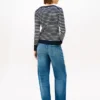 Maglione a righe con scollo a V Maglione a righe con scollo a V