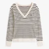 Maglione a righe con scollo a V Maglione a righe con scollo a V