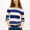 Maglione a trecce con righe da rugby Maglione a trecce con righe da rugby